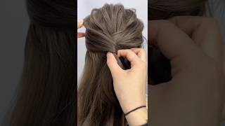 Half ponytail hairstyle😍✨shortvideo supereasyhairstyle hairstyle todayshorts esayhairstyle [upl. by Averil]