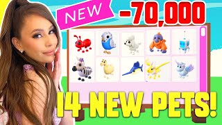 SPENDING 70000 ROBUX TO HATCH ALL NEW 14 PETS IN ADOPT ME Roblox Addopt Me Update [upl. by Placida561]