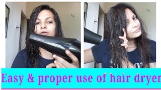 How to use Hair Dryer to dry wet hair at homeHair Blow dry AlwaysPrettyUseful by PC [upl. by Nitsyrk]