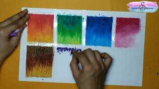 Eight ways of blending Oil Pastels with different shades of Colors Learn Color Shading [upl. by Lhary]