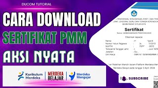 CARA DOWNLOAD SERTIFIKAT AKSI NYATA DI APLIKASI PMM 2024 [upl. by Julita]