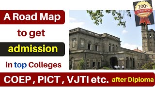 Golden Chance to Get Admission In COEP  PICT and any Top Colleges of India After Diploma  MSBTE 21 [upl. by Depoliti]