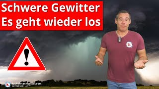 Lokale Unwetter  Gewittertief von Frankreich erreicht Deutschland [upl. by Etnovad233]