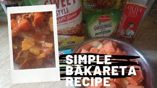 Bakareta simple recipe [upl. by Enelez]