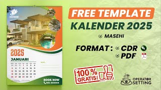 FREE DOWNLOAD TEMPLATE KALENDER 2025  PART 2 [upl. by Alurd]