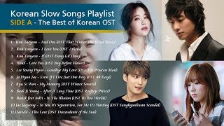 Korean Slow Songs Playlist with Lyrics  Side A  The Best of Korean OST [upl. by Dor]