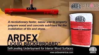 ARDEX Liquid BackerBoard® SelfLeveling Underlayment  Demonstration [upl. by Nita520]