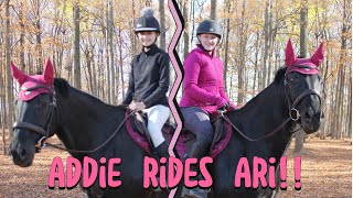 BEST FRIEND RIDES ARI FOR THE FIRST TIME  riding vlog [upl. by Omle936]