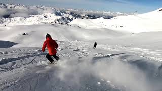 La Plagne ski guide Bellecote glacier Jan 2019 [upl. by Nayllij463]