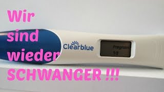 Wir sind WIEDER schwanger  Test amp meine Gefühle  Ängste [upl. by Imrots11]