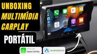 Unboxing Carplay Portátil Android Auto Multimídia [upl. by Ayekin460]