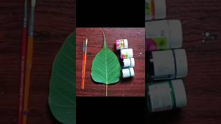 Republic day Drawing l Painting On Leaf l Indian Flag Drawing shorts art trending [upl. by Brooke]