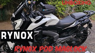 Unboxing Rynox Pod Maglock  Dominar 400 [upl. by Aihsinyt]