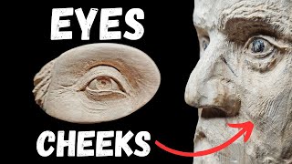 Wood spirit Eyes and cheeks Dremel Carving Tutorial [upl. by Edyak642]