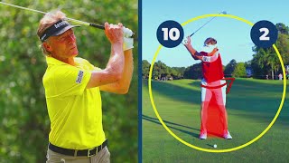 Bernhard Langer  Swing Theory  Driver iron wedge [upl. by Atenahs421]