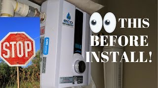 EcoSmart tankless water heater install the RIGHT WAY Eco smart [upl. by Hardunn782]