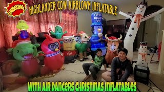 Unboxing Highlander Cow Airblown Inflatable With Christmas Air Dancers Inflatables [upl. by Elmer]