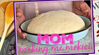 MOM MAKING MEKICI SOPAPILLAS INDIAN FRY BREAD FOR BREAKFAST  mekici recepta [upl. by Kendell]