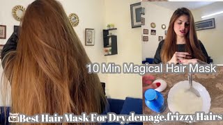 Best hair mask for dry demage and frizzy hairs 10 minutes diy easy hair mask [upl. by Isteb129]