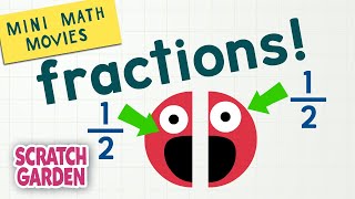 Fractions  Mini Math Movies  Scratch Garden [upl. by Zetnom687]