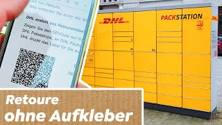 Retoure an Packstation mit QRCode mobiler Paketschein ohne Drucker [upl. by Nohtahoj]