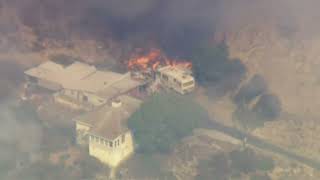 LIVE Air Footage of Ventura County Brush Fire [upl. by Lodhia]