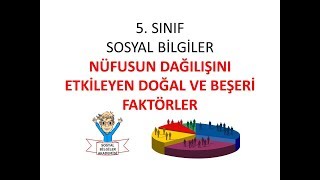 5 Sınıf Sosyal Bilgiler  Nüfusun Dağılışını Etkileyen Doğal ve Beşeri Faktörler [upl. by Yelsnya]