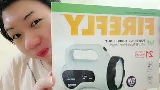 Unboxing amp Review of my Firefly powerful torch flashlight w USB mobile phone charger [upl. by Nissensohn]