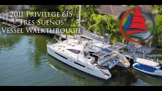 2011 Privilege 615 Vessel Walkthrough  Catamaran For Sale [upl. by Ranie947]