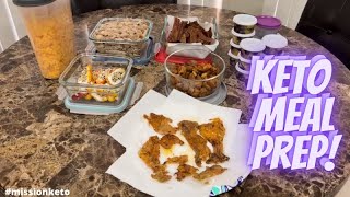 KETO MEAL PREP  MEAL PREP WITH ME  MISSION KETO [upl. by Ayotac230]