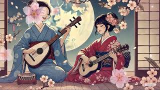 Shamisen 三味線 X Japanese Melodies【喵獸戲畫】Soothing Japanese Music for Sleep Stress Relief [upl. by Corydon]