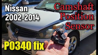 HOW TO Nissan 35L v6 camshaft sensors P0340 Quest Pathfinder Infiniti Frontier Altima Maxima [upl. by Attevroc969]