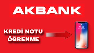 Akbank Mobilden Findeks Raporu Nasıl Alınır  Akbank Kredi Notu Puanı Öğrenme [upl. by Marou923]