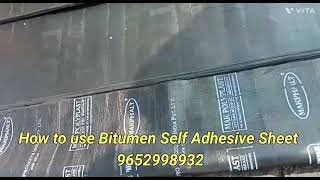 How to use Bitumen Self Adhesive Felt sheet [upl. by Sennahoj293]