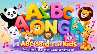 ABC Song for Kids  Fun Sing Along with Colorful Alphabet [upl. by Esinej]