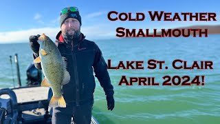 April Cold Weather Bassin  Lake St Clair 2024 [upl. by Sholes]