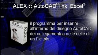 ALEX  AutoCAD link Excel [upl. by Enirhtac]