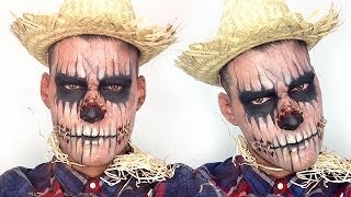 Zombie Scarecrow Halloween Makeup Tutorial [upl. by Campball]