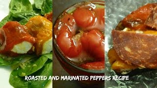 Roasted And Marinated Peppers Recipe [upl. by Gitt]