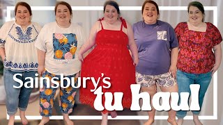 TU SAINSBURYS SUMMER HAUL  plus size fashion try on  2024 [upl. by Atilek288]