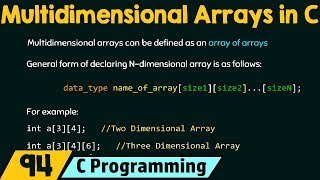 Introduction to Multidimensional Arrays [upl. by Atiner]