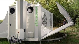 sCarabane the offgrid folding caravan Expands Into a Tiny House [upl. by Cohin]