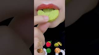 Eat green tea flavored cookiesasmr cookies cake shorts [upl. by Tawney]