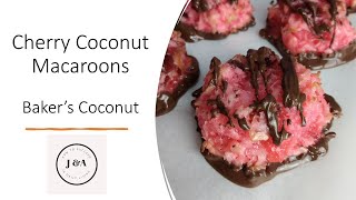 Coconut Macaroon Recipe Cherry Coconut Macaroon Recipe macaroons MacaroonRecipe [upl. by Nowyt]