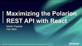 Maximizing the Polarion REST API with React [upl. by Yuria]