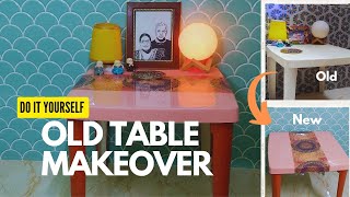 Old table makeover।Resin art on Table। Do it yourself। Easy makeover Tutorial trending diy resin [upl. by Catima]