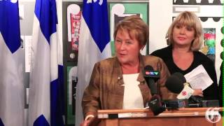 Pauline Marois speaks about English voters [upl. by Lorrac]