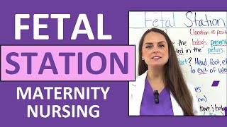 Fetal Station Assessment and Engagement Nursing NCLEX Maternity Review [upl. by Ahsiad]