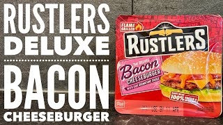 Rustlers Deluxe Bacon Cheese Burger Review [upl. by Ramma680]