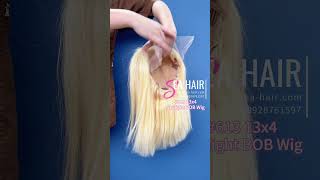 Sea 613 Blonde Color Straight 13x4 Bob Wig FtSEA Hair Factory Review [upl. by Berrie]